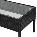 Outsunny 4 Pieces Outdoor PE Rattan Corner Sofa With Cushions - Black