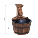 Outsunny Barrel Garden Water Fountain