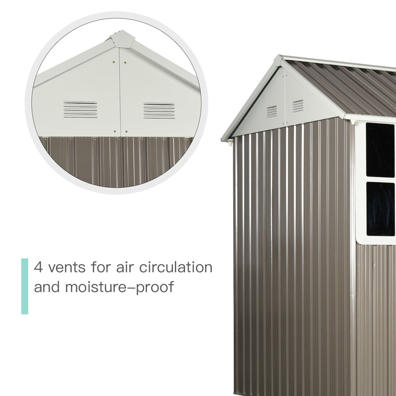 Garden Metal Storage Shed 6' x 8'