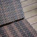 Outsunny PE Rattan Sun Lounger with Cushion, Outdoor Garden Sunbed Furniture with 5-Level Recliner Backrest, and Armrest, Brown