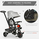 Baby Tricycle 4in1 Stroller with Handle - Grey