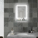 kleankin Dimmable Bathroom Mirror with LED Lights, 3 Colours, Defogging Film