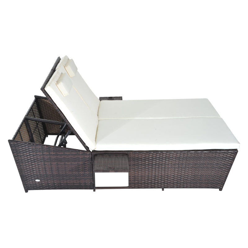 Outsunny Rattan Double Lounge