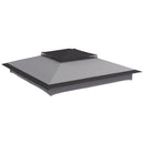 Outsunny 3.25mx3.25m 2-Tier Gazebo Cover Replacement, 30+ UV Protection, Grey