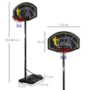Adjustable Basketball Hoop Stand - 250cm - 365cm