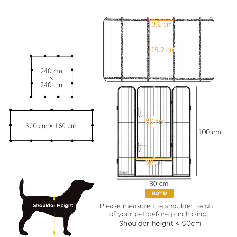 Heavy Duty Puppy Play Pen, 12 Panels Pet Exercise Pen, for Indoors, Outdoors